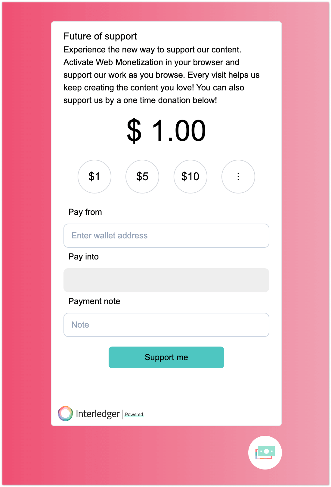 Widget example